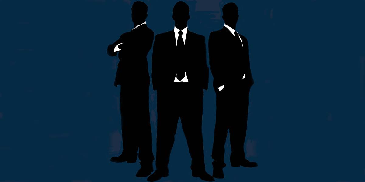 3 Security Men in Black suits